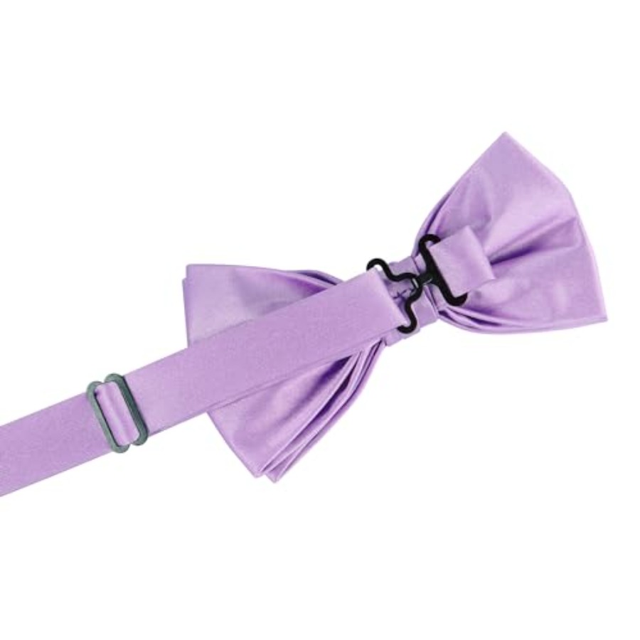 Solid Color Pre-tied Bow Tie a - Pocket Square Set recension och pris