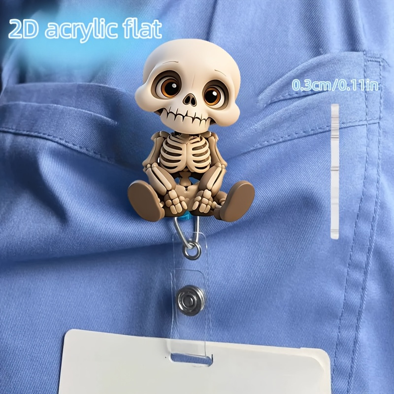 2D Flat, Acrylic Dazed Skull H - Lanyard Badge Holder recension och pris