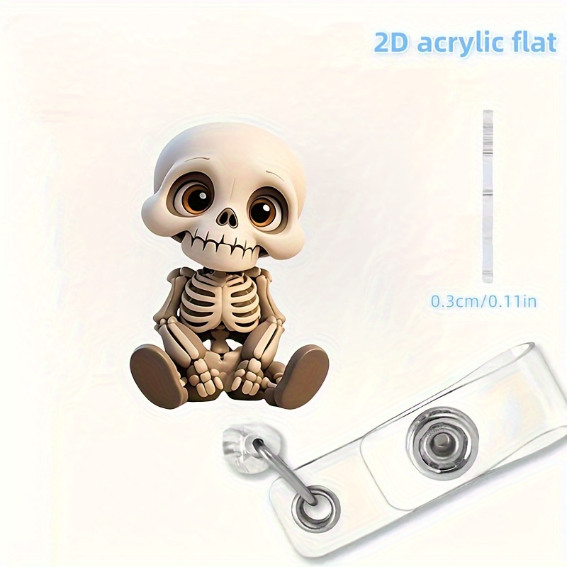 2D Flat, Acrylic Dazed Skull H - Lanyard Badge Holder recension och pris